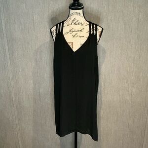 Aqua Black Flowy Dress Size Large